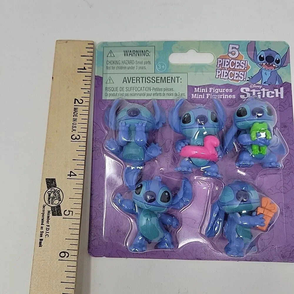 Disney Lilo & Stitch 5 Pack 2 Inch Figures Cake Toppers NEW Lilo Just Play Blue